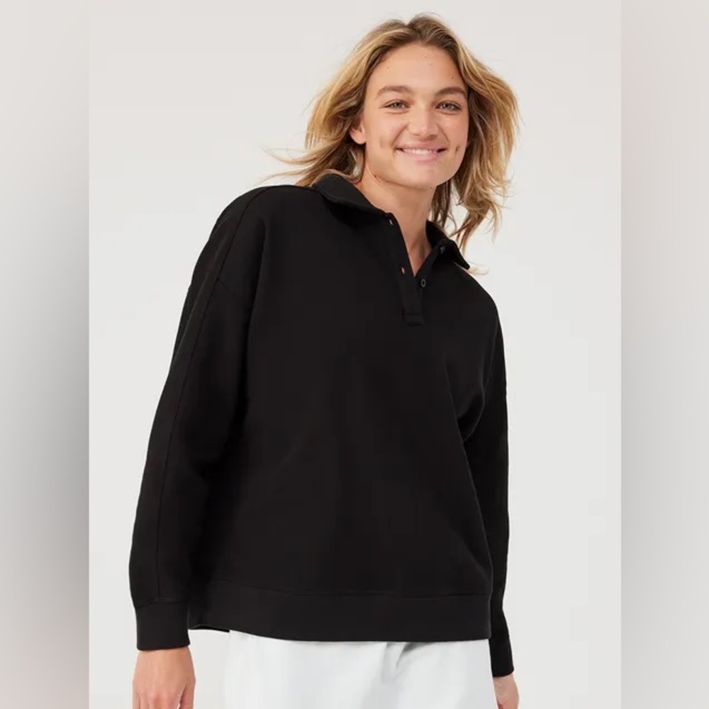 Outdoor Voices | Black Women's Sweatshirt/Crewneck - 100% Organic Cotton